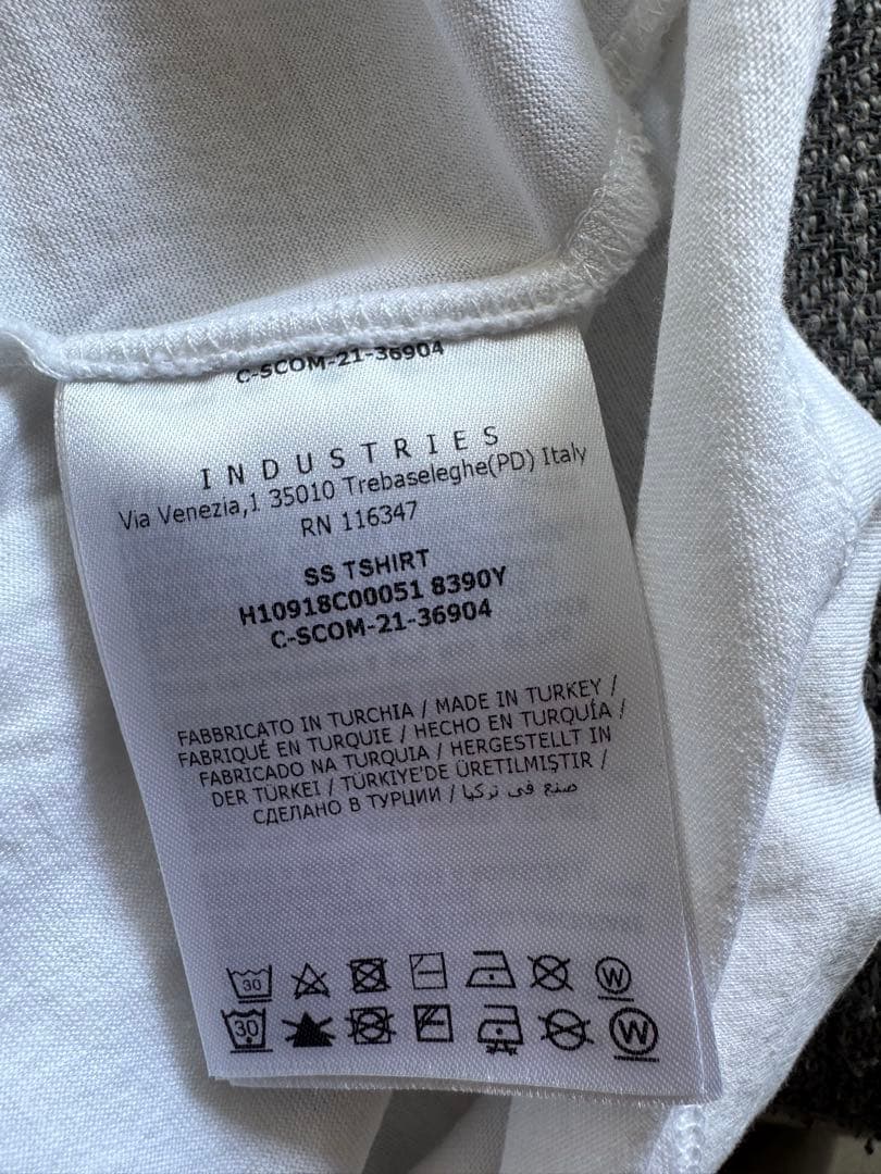 MONCLER ストライプ Tシャツ ホワイト
