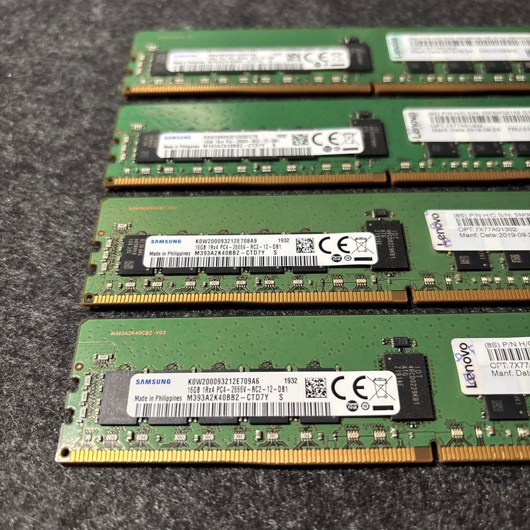 サーバー用メモリー　DDR4 64GB (16GB x4枚)