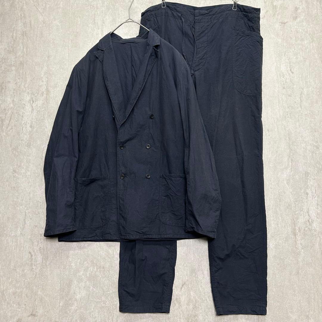 COMOLI 15SS コットン ダブル セットアップ ネイビー コモリ