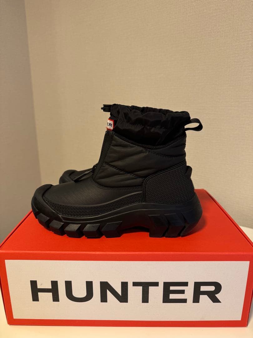 HUNTER イントレピッド アンクルジップ スノーブーツ 23cm
