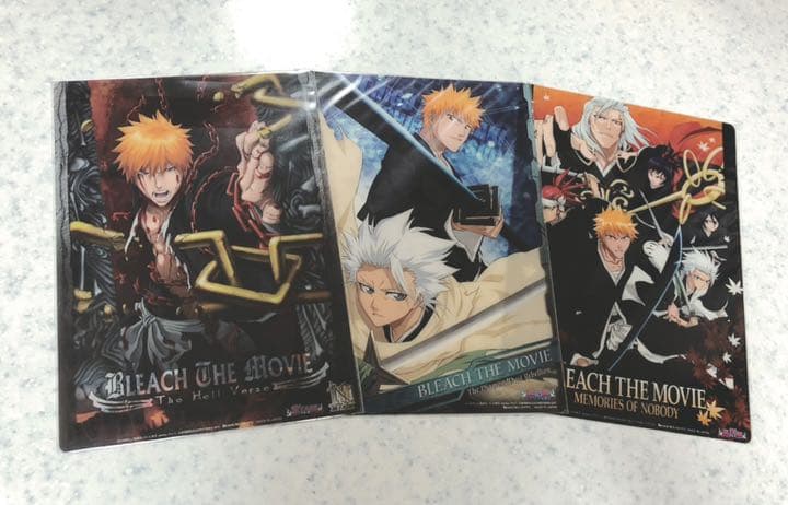 【お値下げ❗️】BLEACH劇場版　クリアファイル4枚　下敷き3枚セット