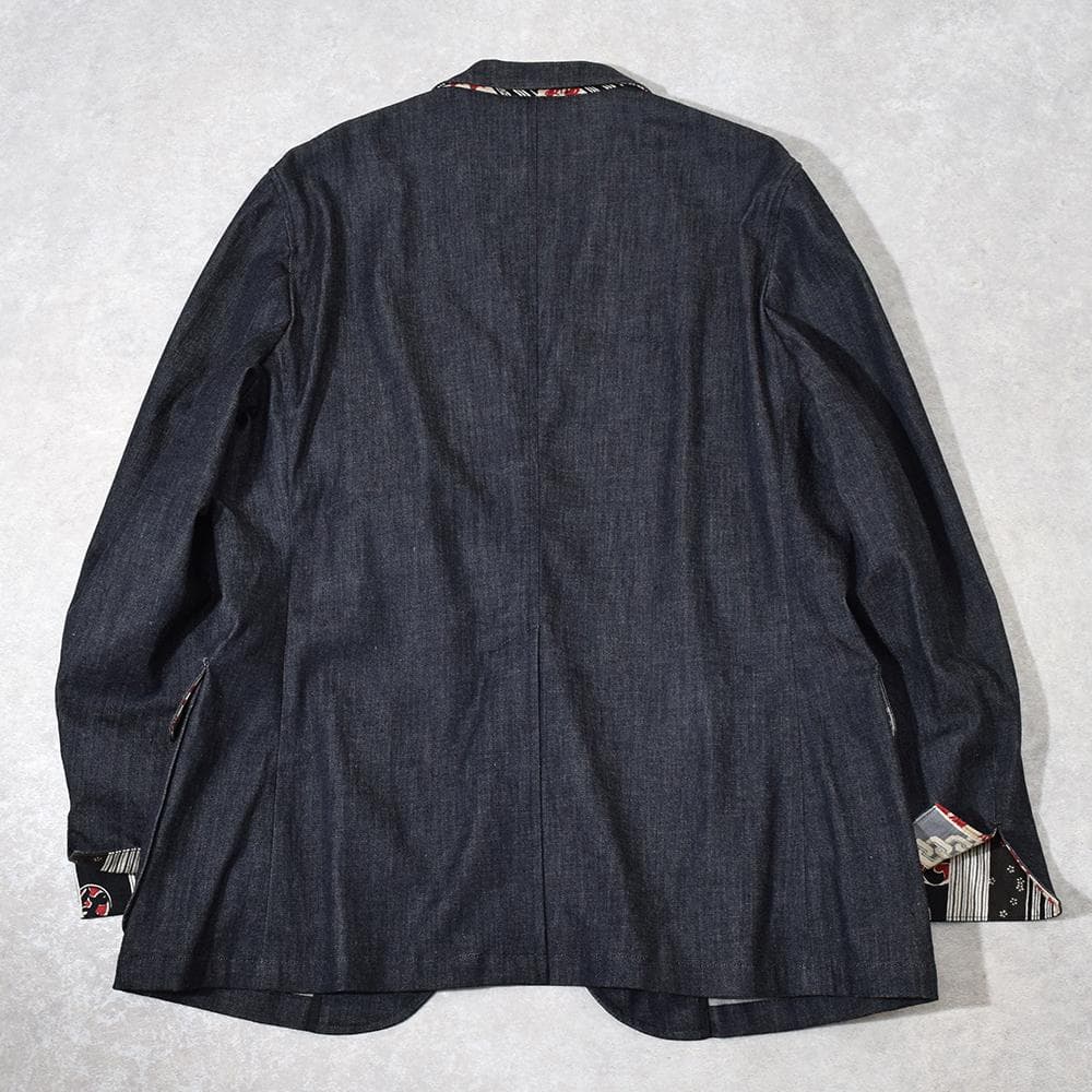 【新品同様】坂本デニム 江戸黒染め 軽量 デニム テーラードジャケット L 黒