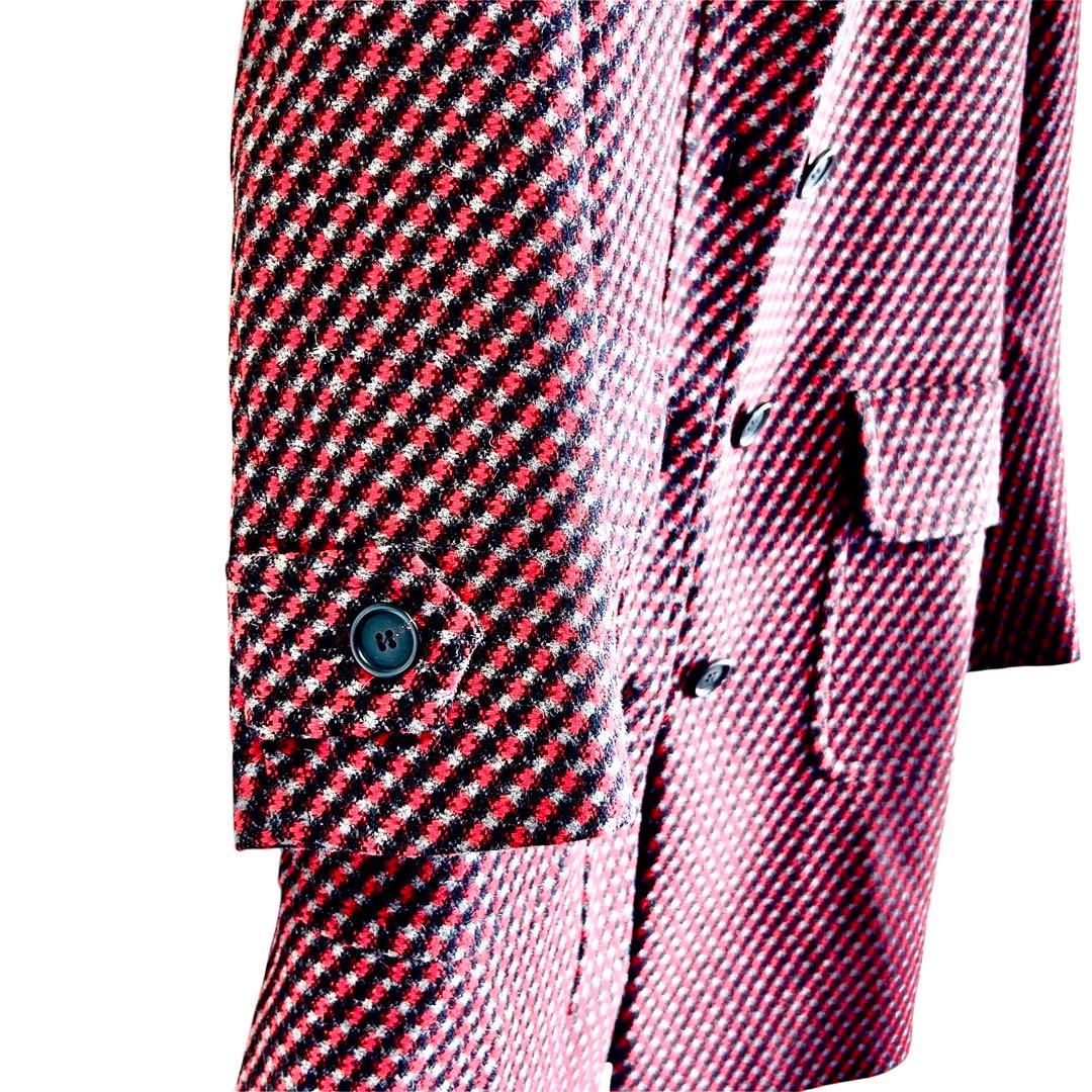極美品 PRADA コート レディース レッド ブラック