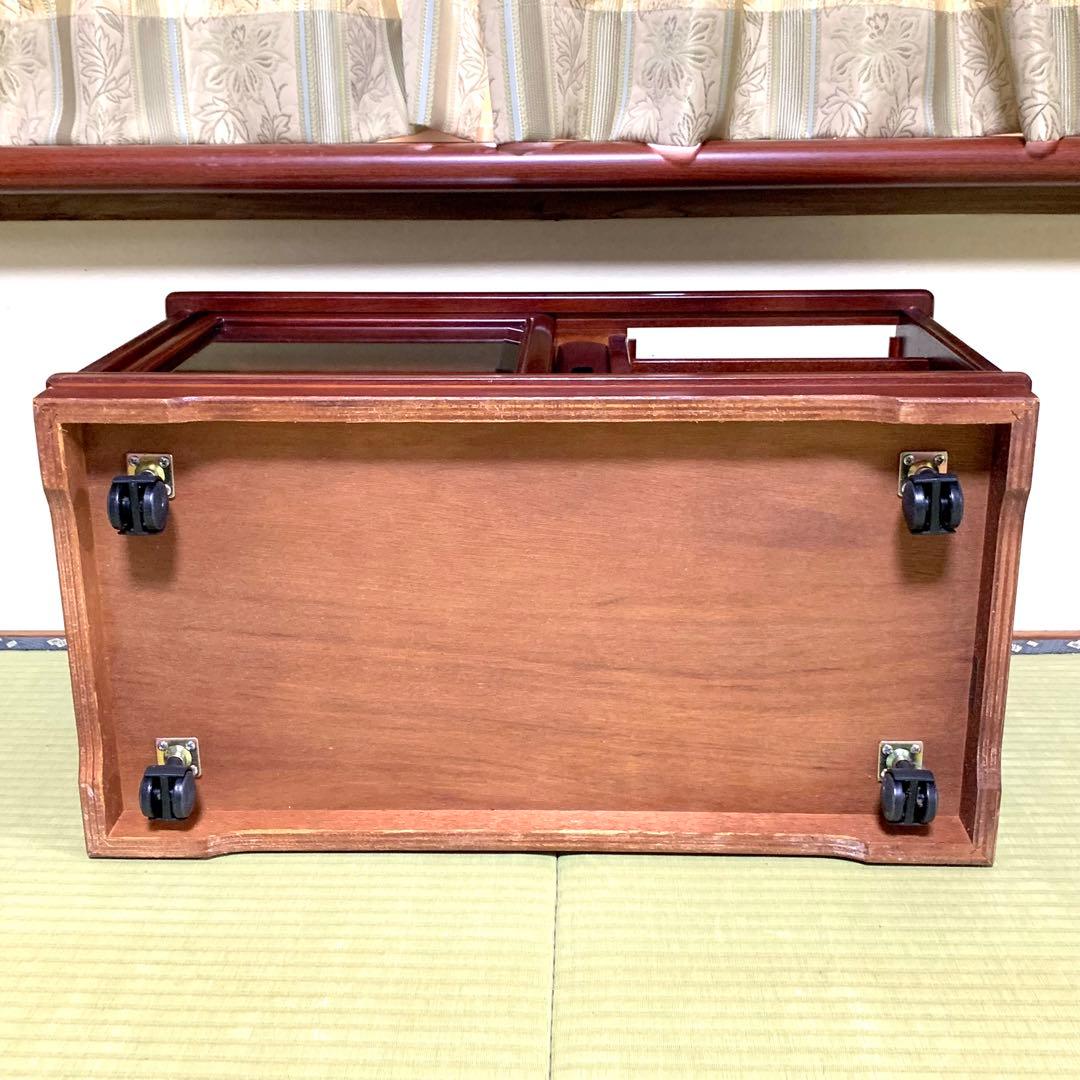 ★*★様 【良好】Karimoku ポットワゴン　茶箪笥 飾り棚和風　レトロ家具
