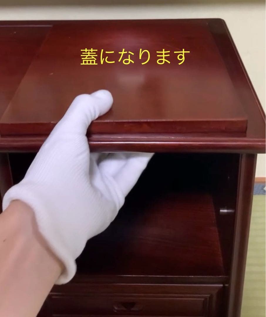 ★*★様 【良好】Karimoku ポットワゴン　茶箪笥 飾り棚和風　レトロ家具