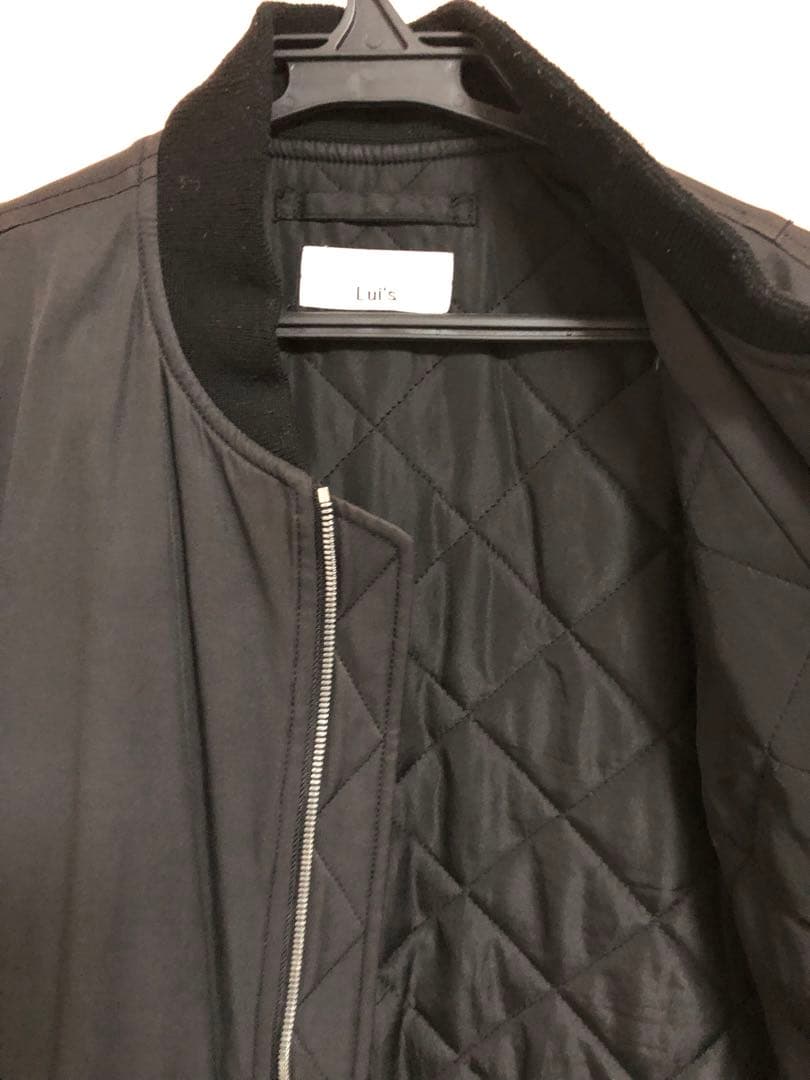 【美品】Lui's（ルイス）ロングMA-1 コート ブラック Sサイズ