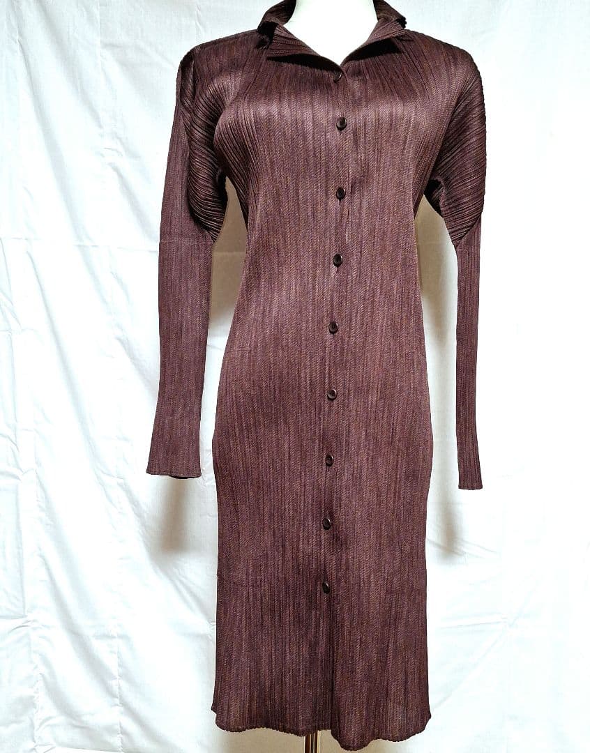 【ksmama】PLEATS PLEASE シャツワンピース コート日本製