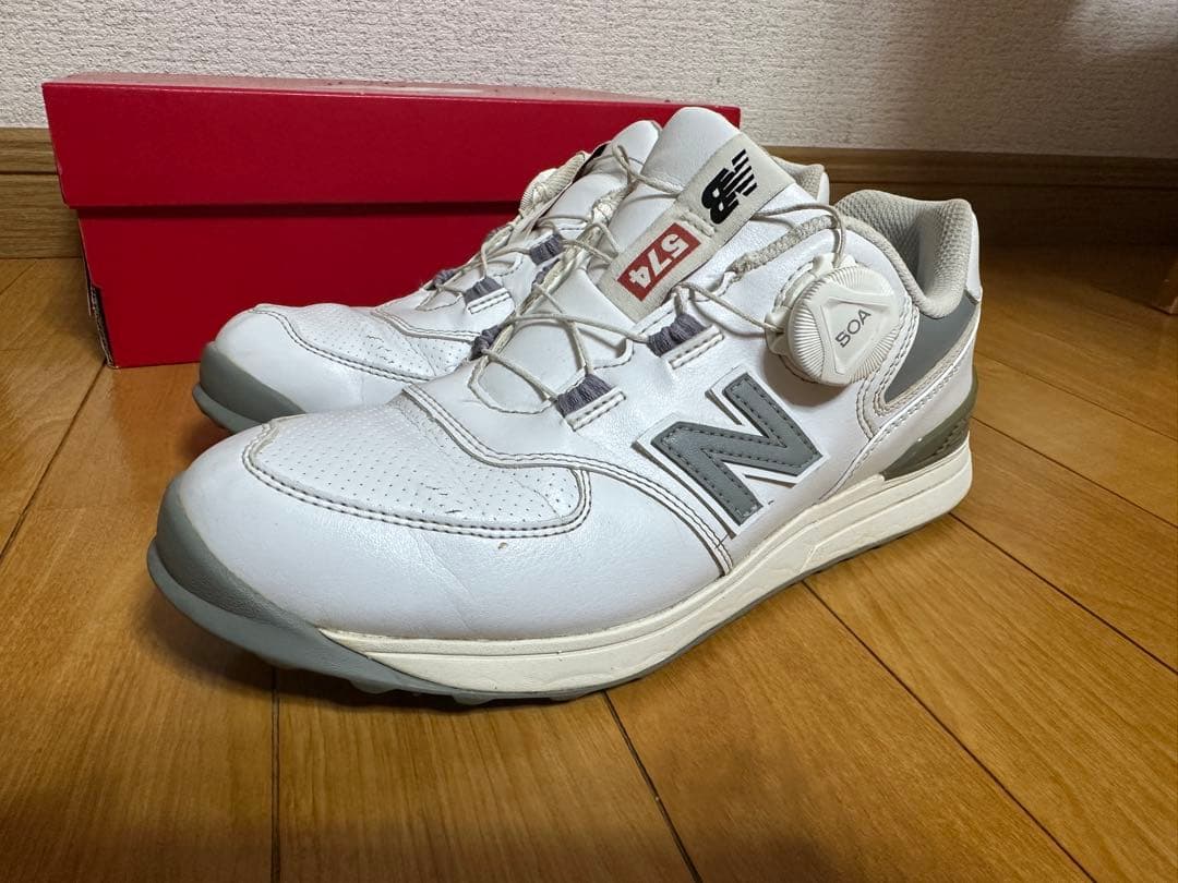 New Balance 574 ゴルフシューズ BOAシステム　ホワイトグレー