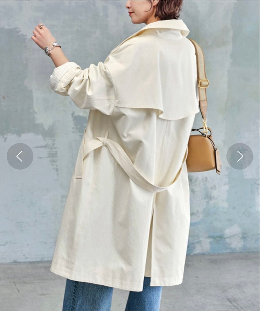 Spick & Span CoR ワイドトレンチコート アイボリー　38