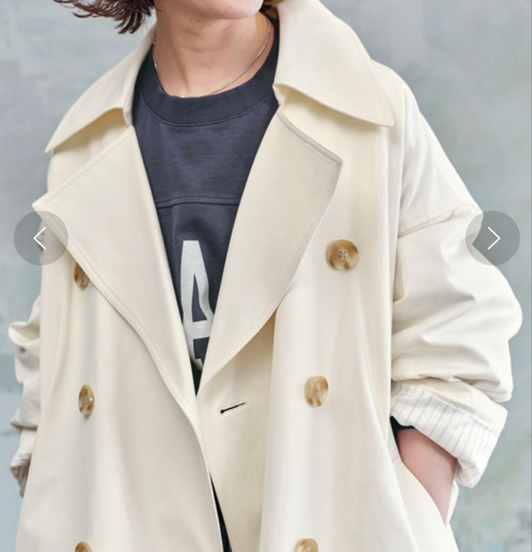 Spick & Span CoR ワイドトレンチコート アイボリー　38