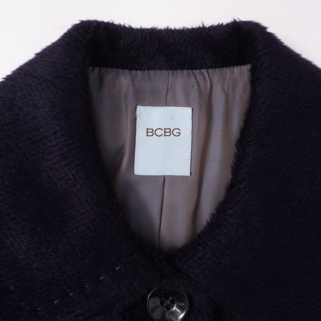 BCBG MAXAZRIA アルパカ100％ ボアコート 紺 M/L*LD949