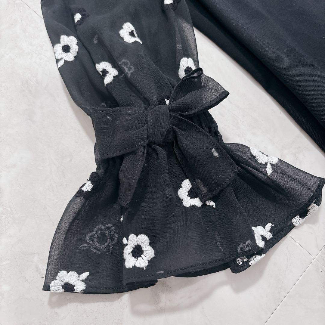 テカテカ様　美品♡21SS エムズグレイシー レイヤード風ワンピース シアー袖