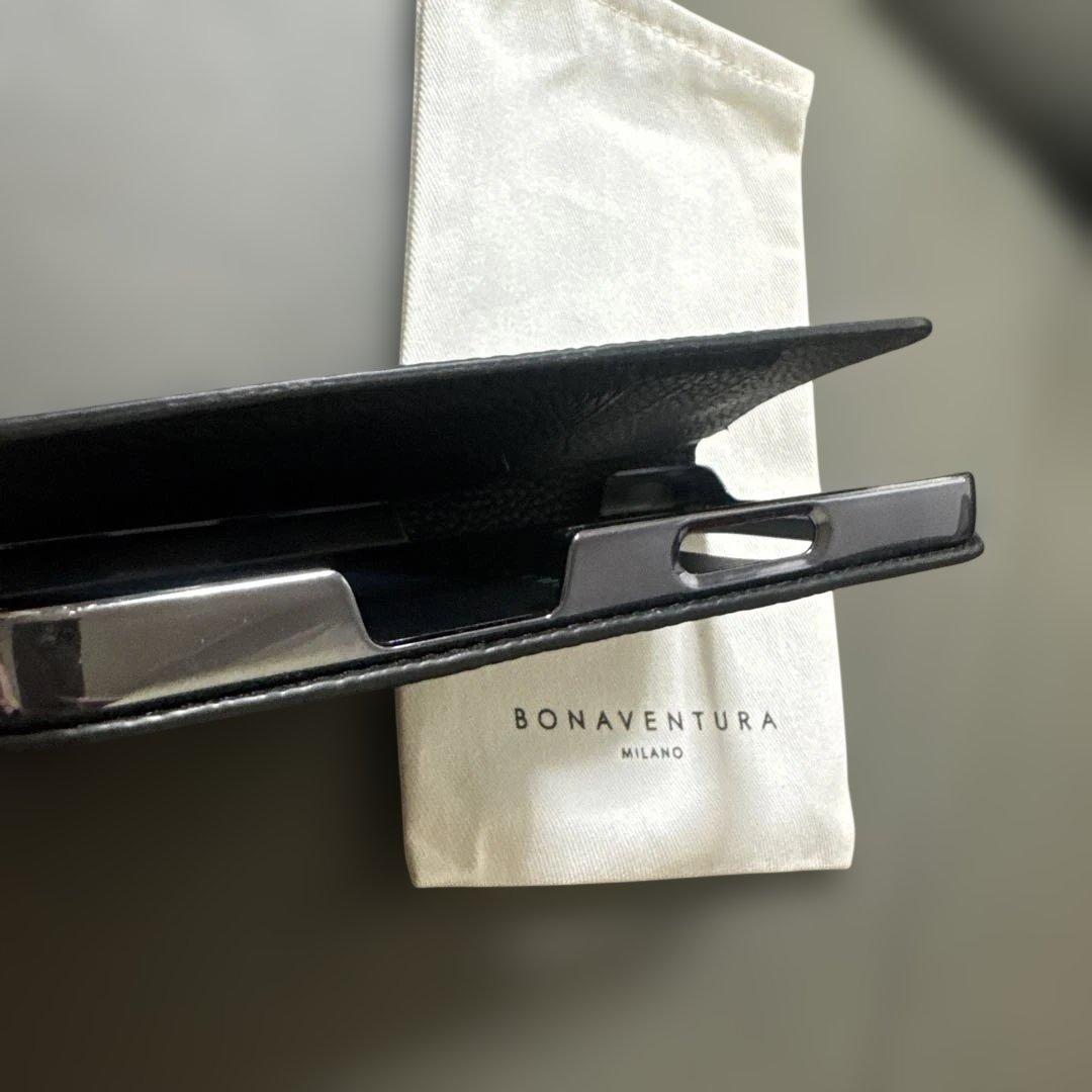 BONAVENTURA ブラック 手帳型ケースiPhone17pro
