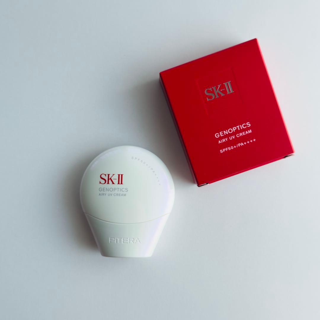 美品・中古☆ SK-II ジェノプティクス エアリー UV クリーム /ホワイト