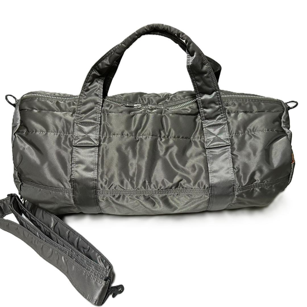 PORTER TANKER 2WAY BOSTON BAG M シルバーグレー