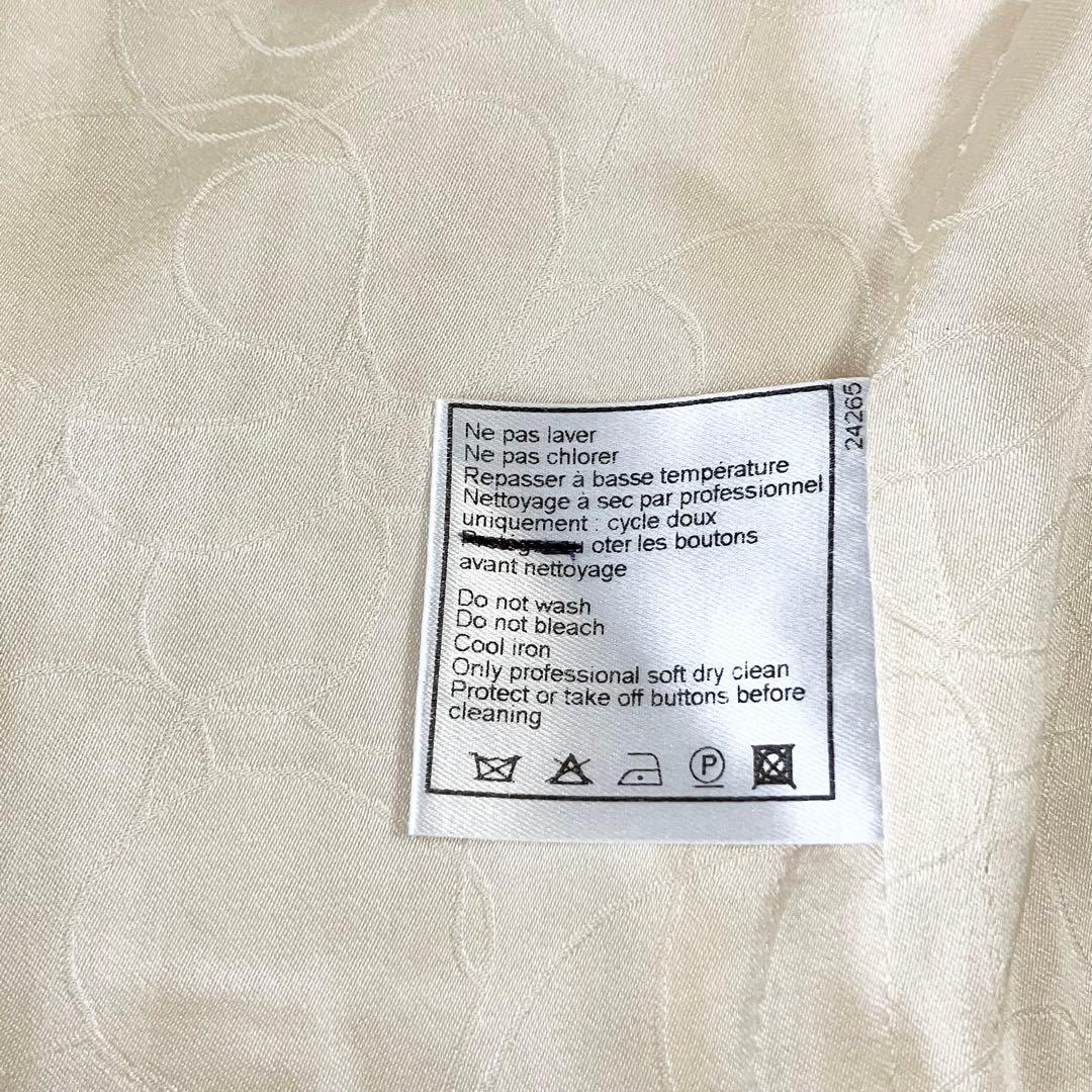 ★美品★シャネル　ツイードジャケット　総柄　シルク　ココマーク　カメリア　ロゴ