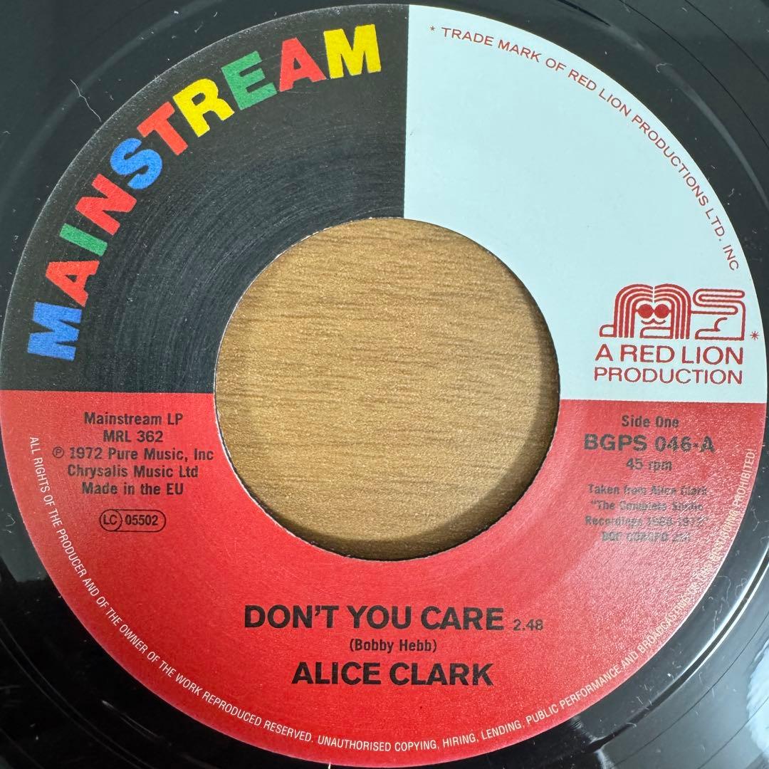 ALICE CLARK/DON'T YOU CARE、NEVER DID I S