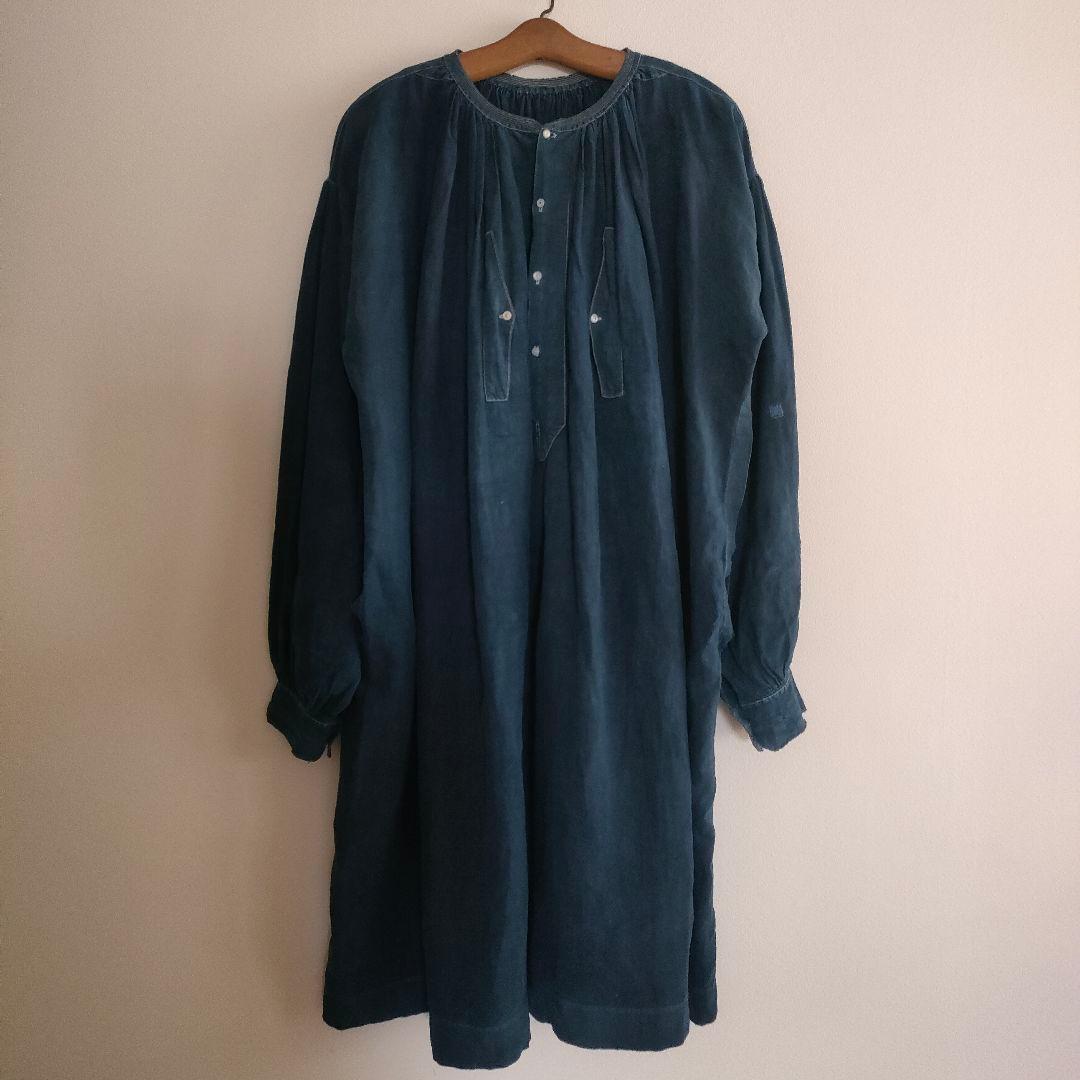 ジャケット・アウター 1900s antique biaude indigo linen smock