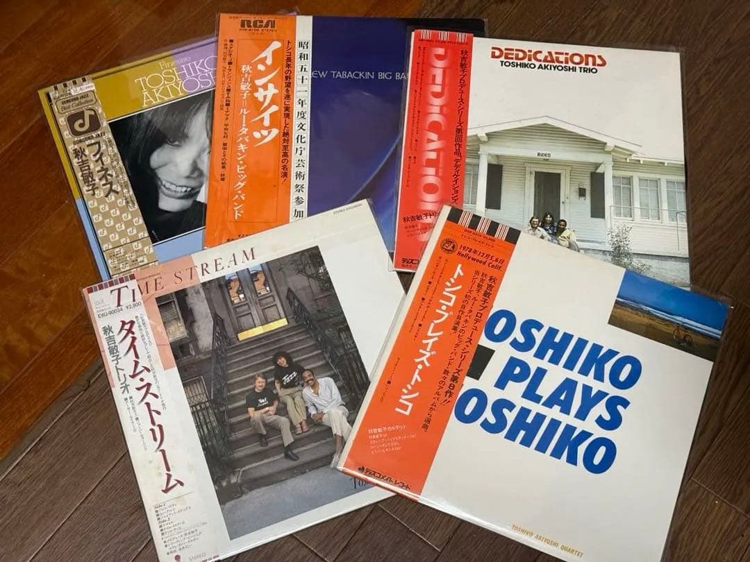 LP12in国内JAZZ盤　秋吉敏子の5枚 写真参照　盤ジャケ帯解説良好