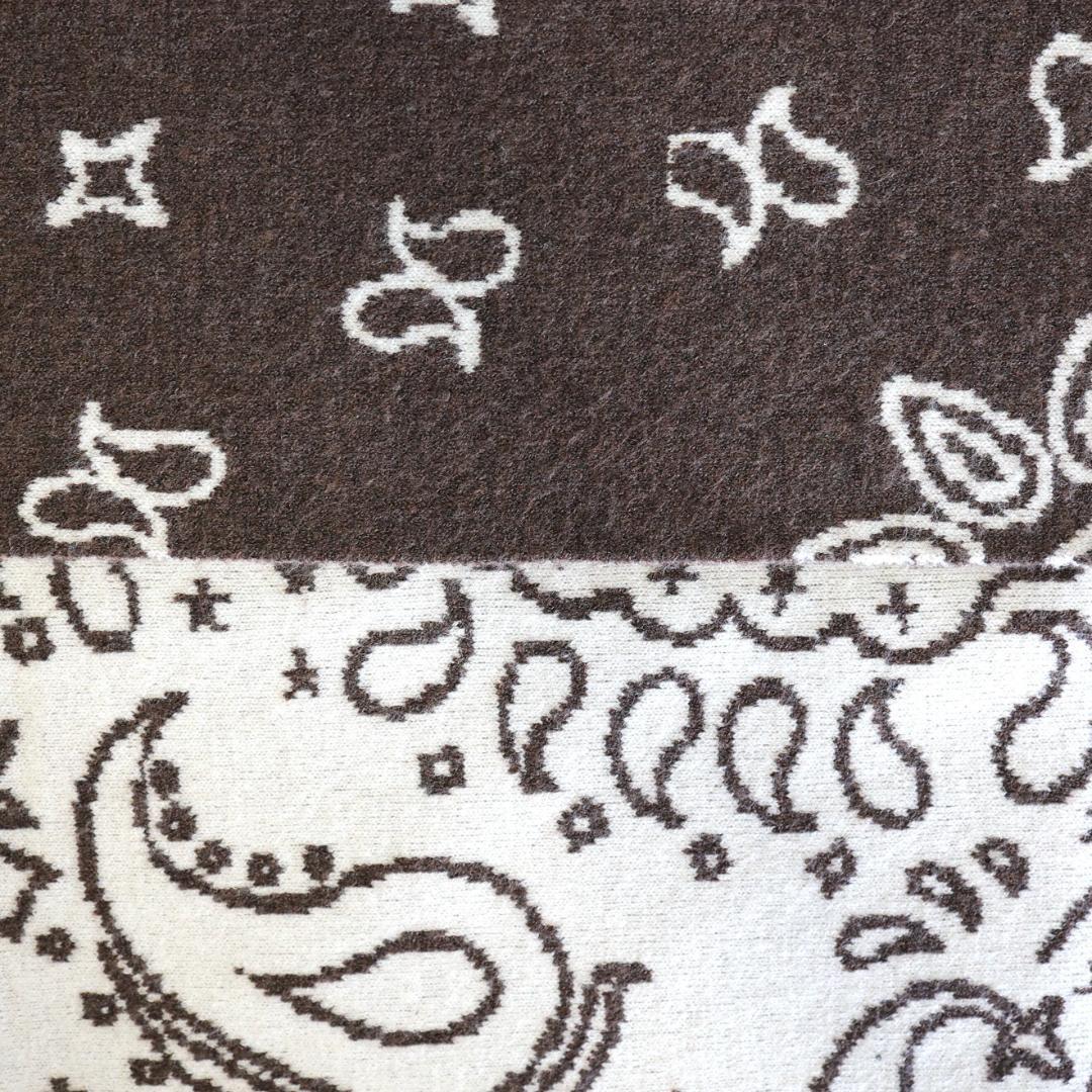 即日発送 Gypsohila Paisley Knit Stole ブラウン