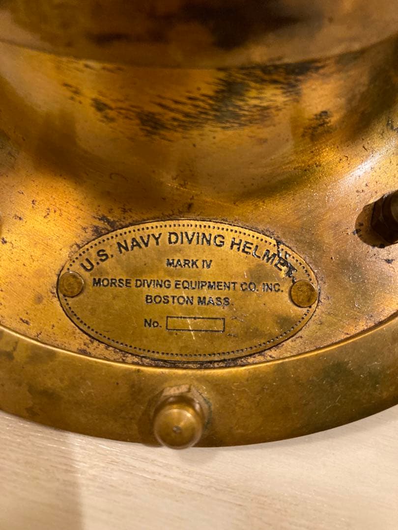 専用U.S. Navy Diving Helmet Mark IV 潜水オブジェ