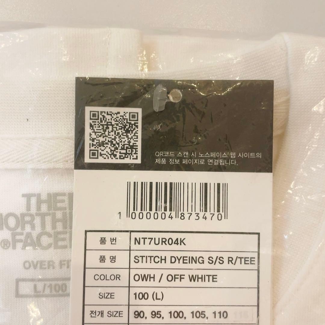 韓国限定　ノースフェイス　ダメージTシャツ　白　L 新品　ウォッシュ加工　XL