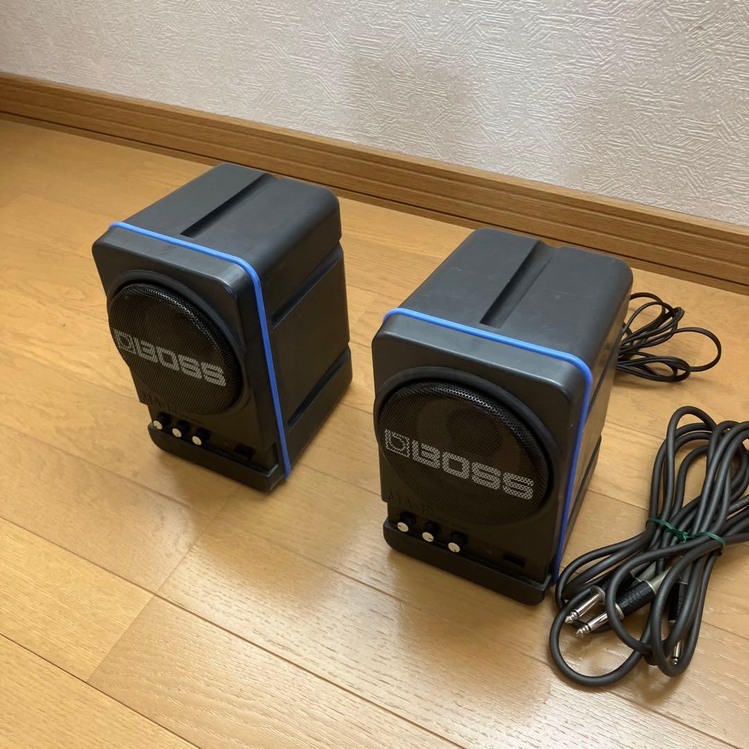 BOSS アンプ内蔵スピーカー　MA-12 （2台）　ケーブル有り