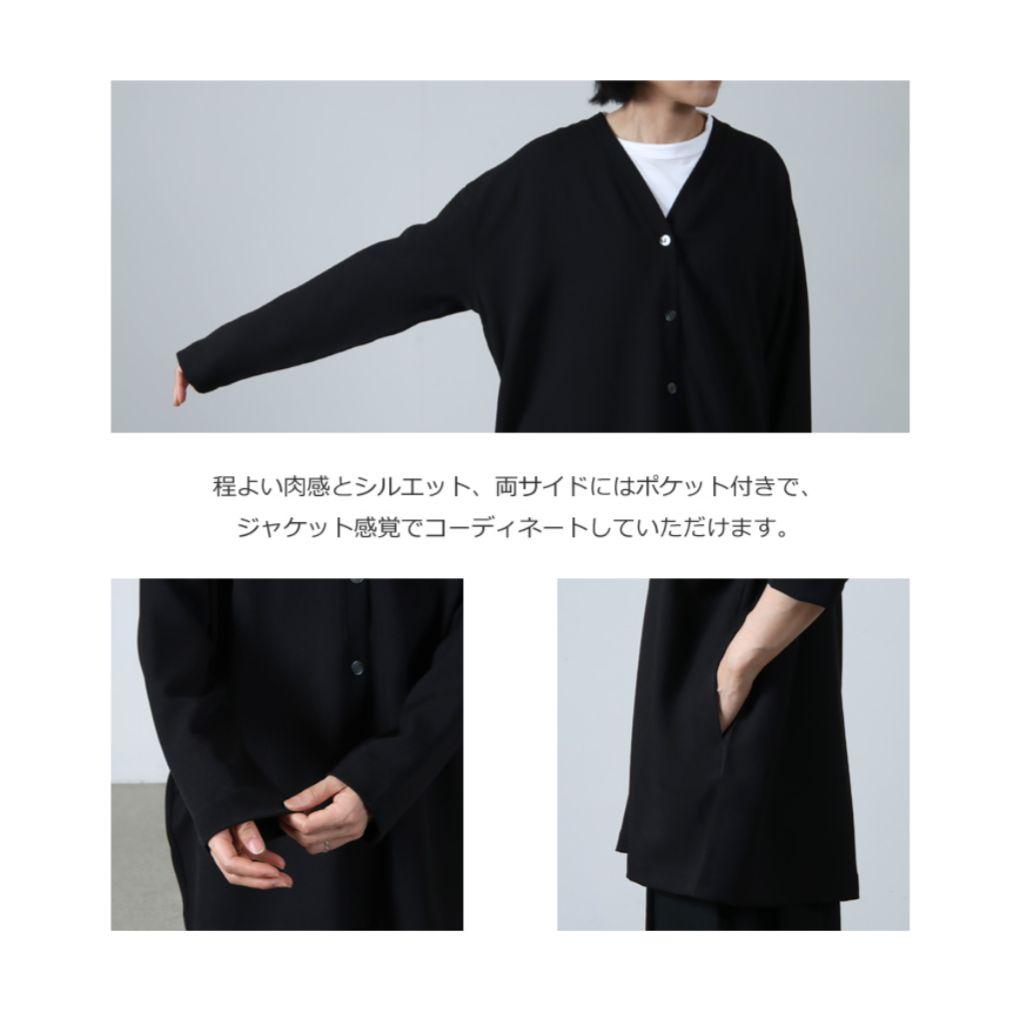 mizuiro ind ミズイロインド ⿻Vネックカーディガン日本製ブラックF
