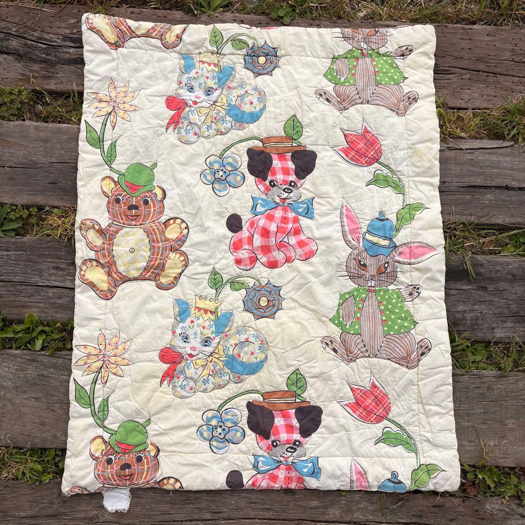 専用【1960s USA vintage】ベビーキルト ブランケット