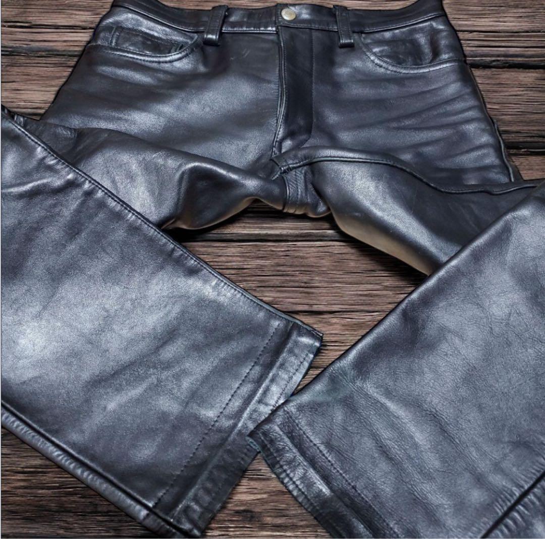 【超特価】希少オールド JOHNBULL 雰囲気抜群 レザーパンツ 今時期最高！