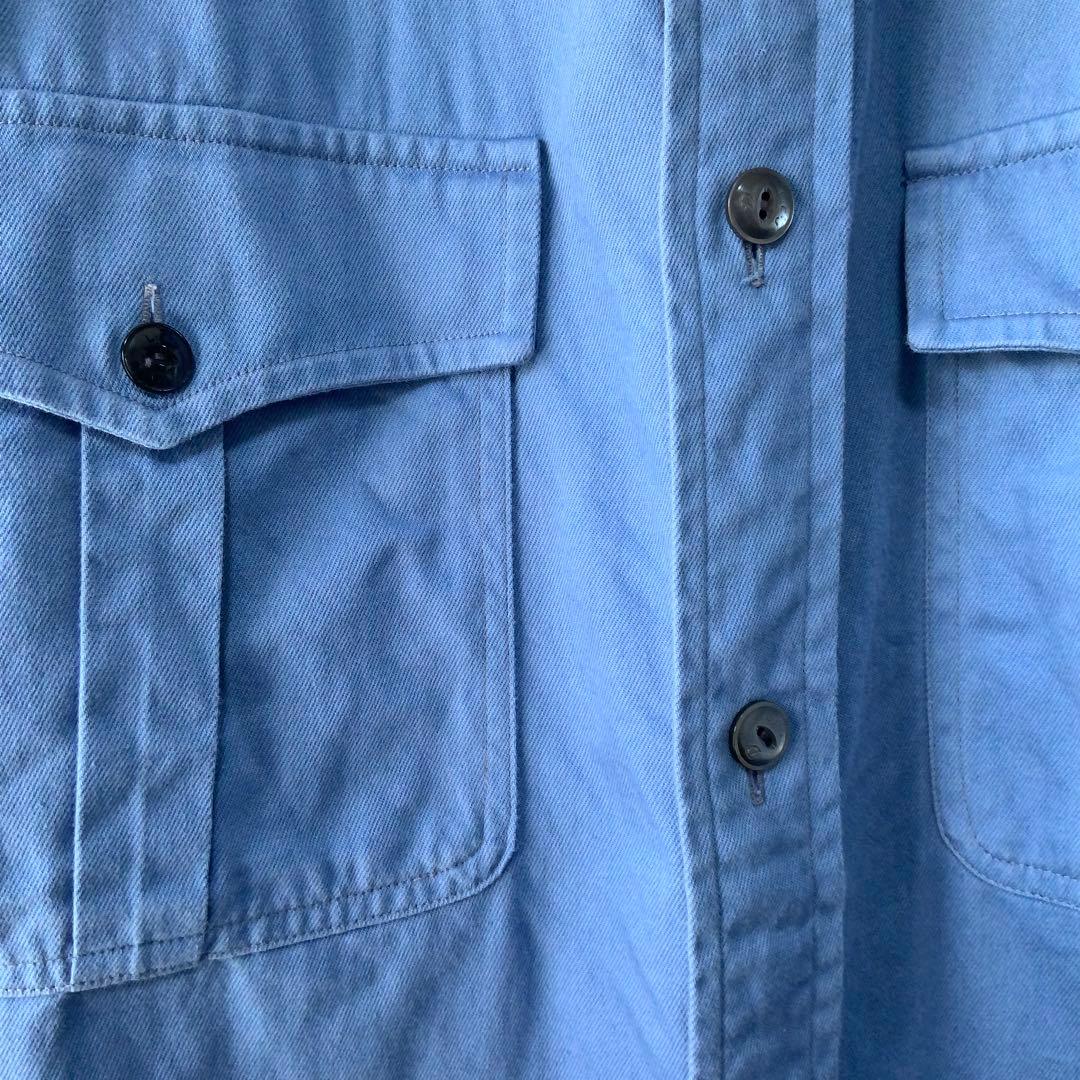 英国製 Drake’s ドレイクス × L.E.J シャツジャケット L ブルー