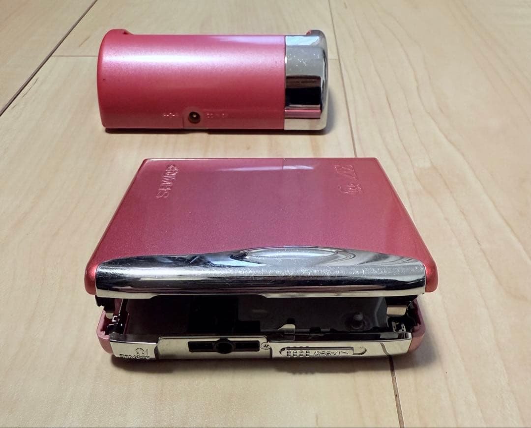 動作品　SHARP ポータブルMDプレイヤー MD-DS55-P ピンク