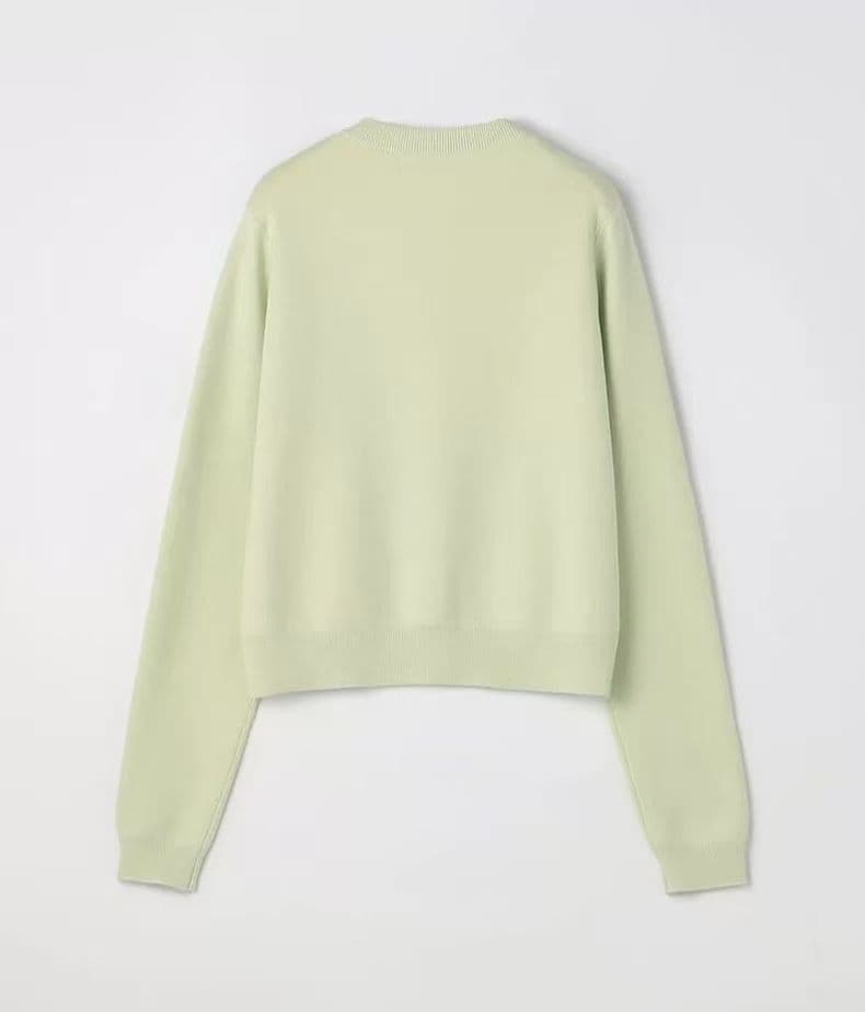 CABaN コットンカシミヤ クルーネックカーディガン ライトグリーン