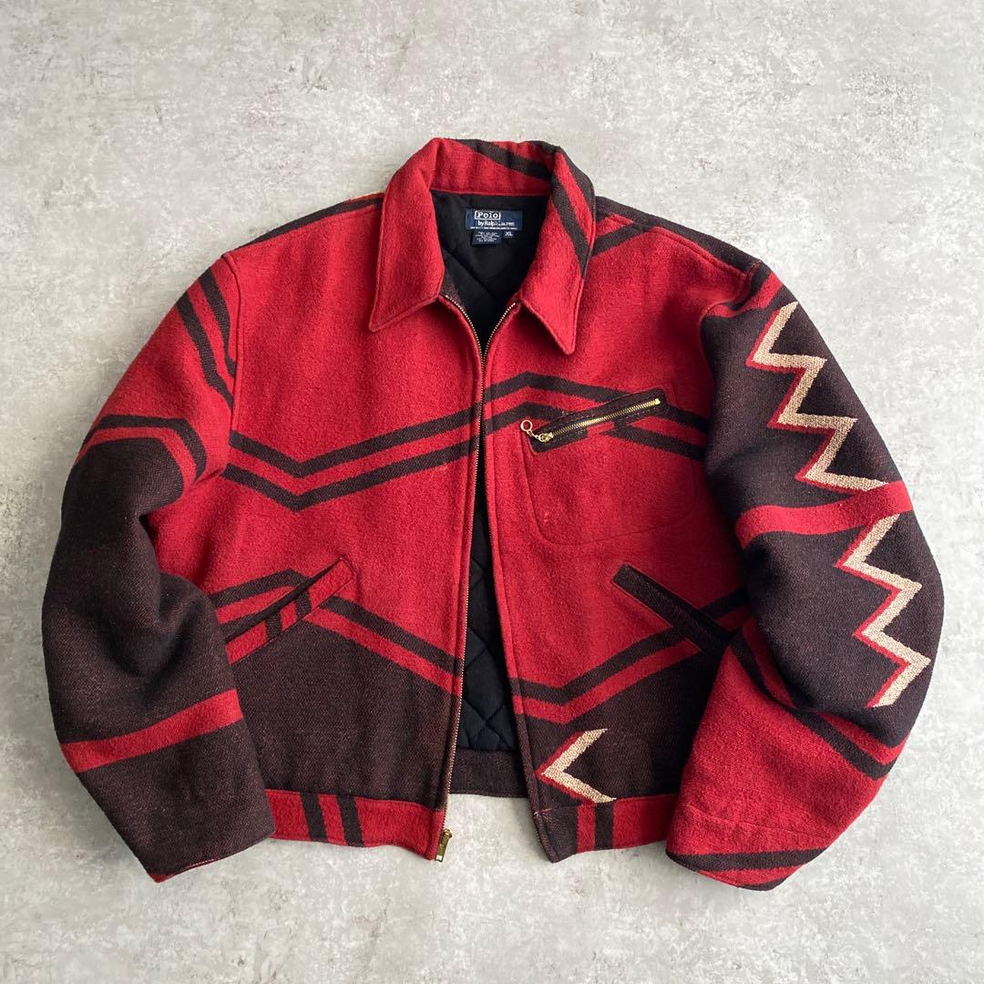 80s 90s ポロ ラルフローレン ネイティブ ジャケット USA製 XL