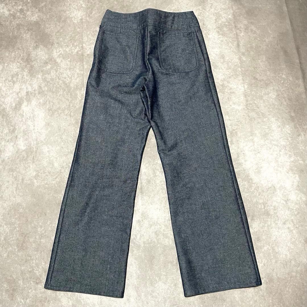 美品　シャネル　CHANEL （38） デニムパンツ　ストレート　ロゴプレート