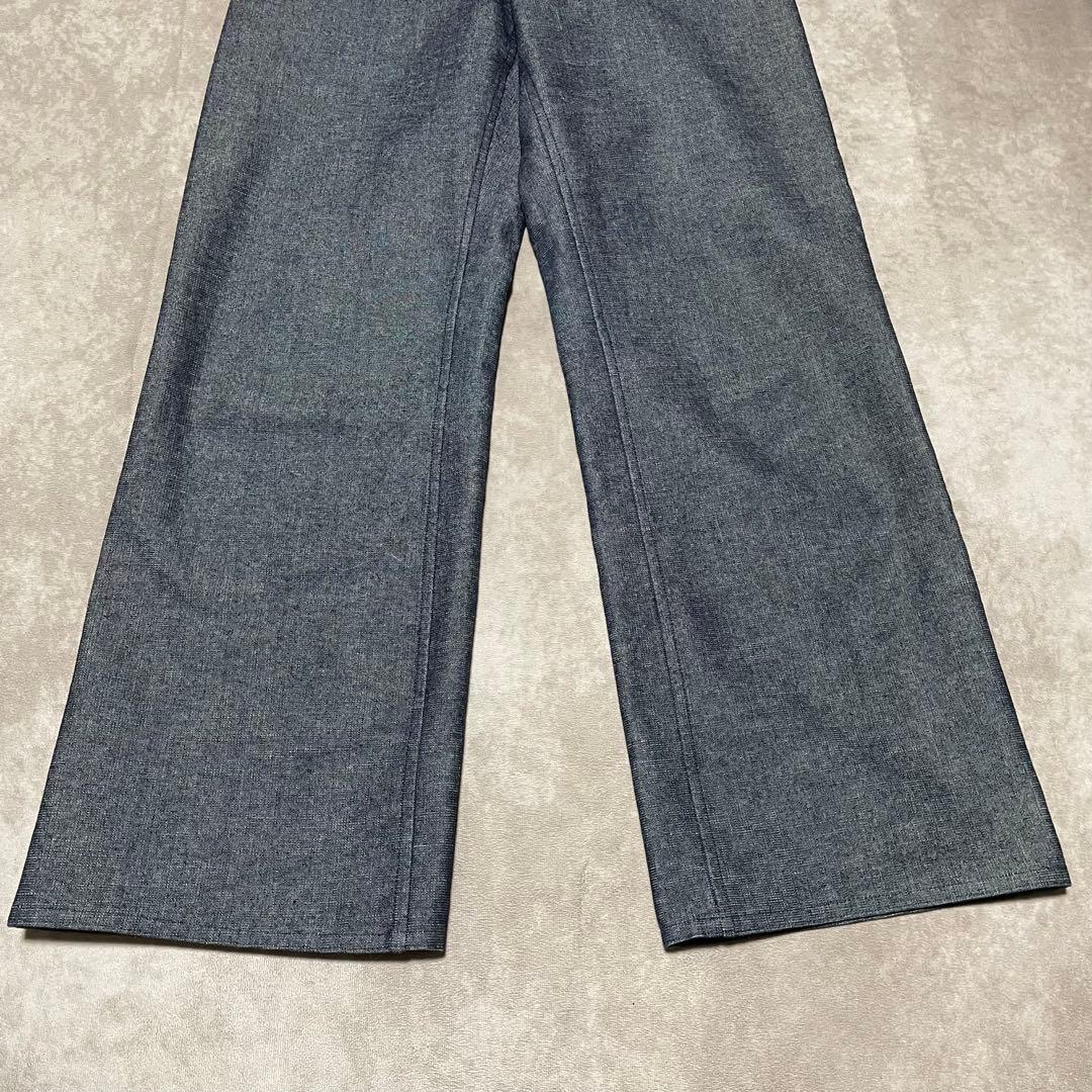 美品　シャネル　CHANEL （38） デニムパンツ　ストレート　ロゴプレート