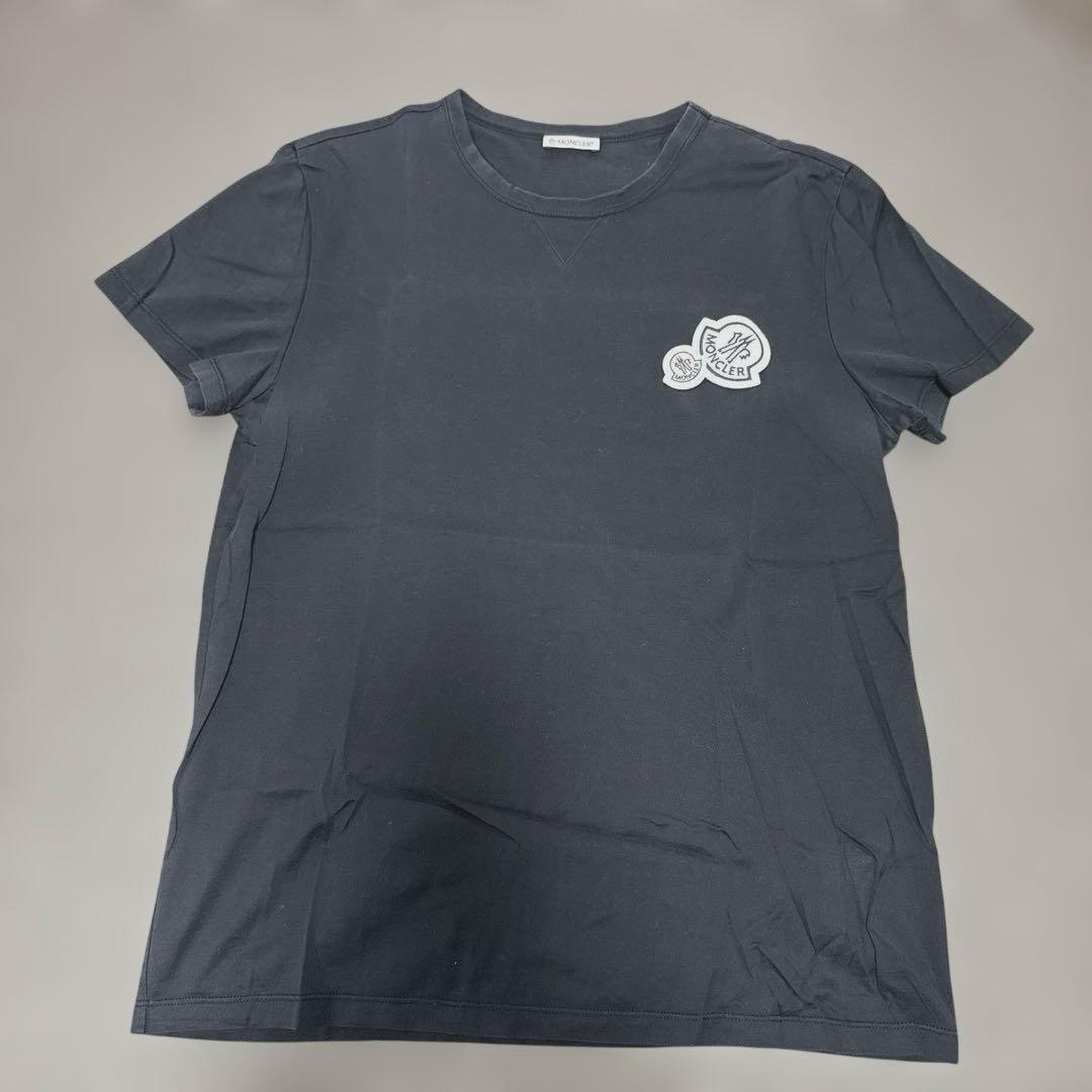 モンクレール　tシャツ　ダブルワッペン　ホログラム有　サイズ表記L