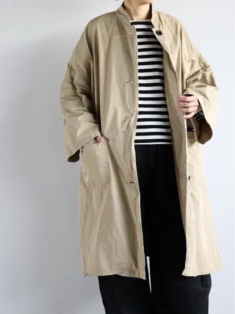 美品★R&D.M.Co- ガーメントダイオーバーサイズコート/ベージュ