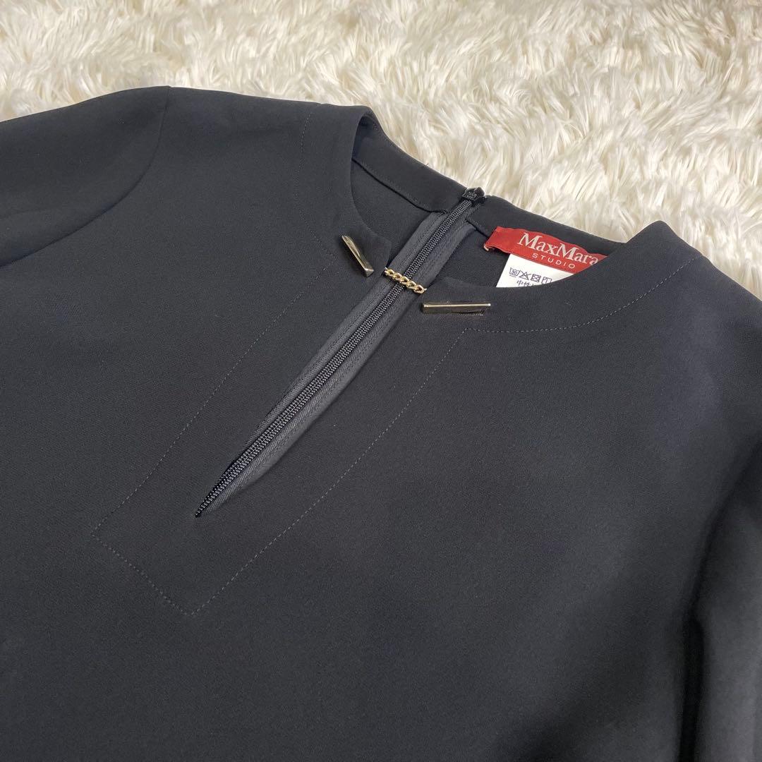 美品 MaxMaraStudio ワンピース 長袖 ひざ丈 ブラック 近年モデル