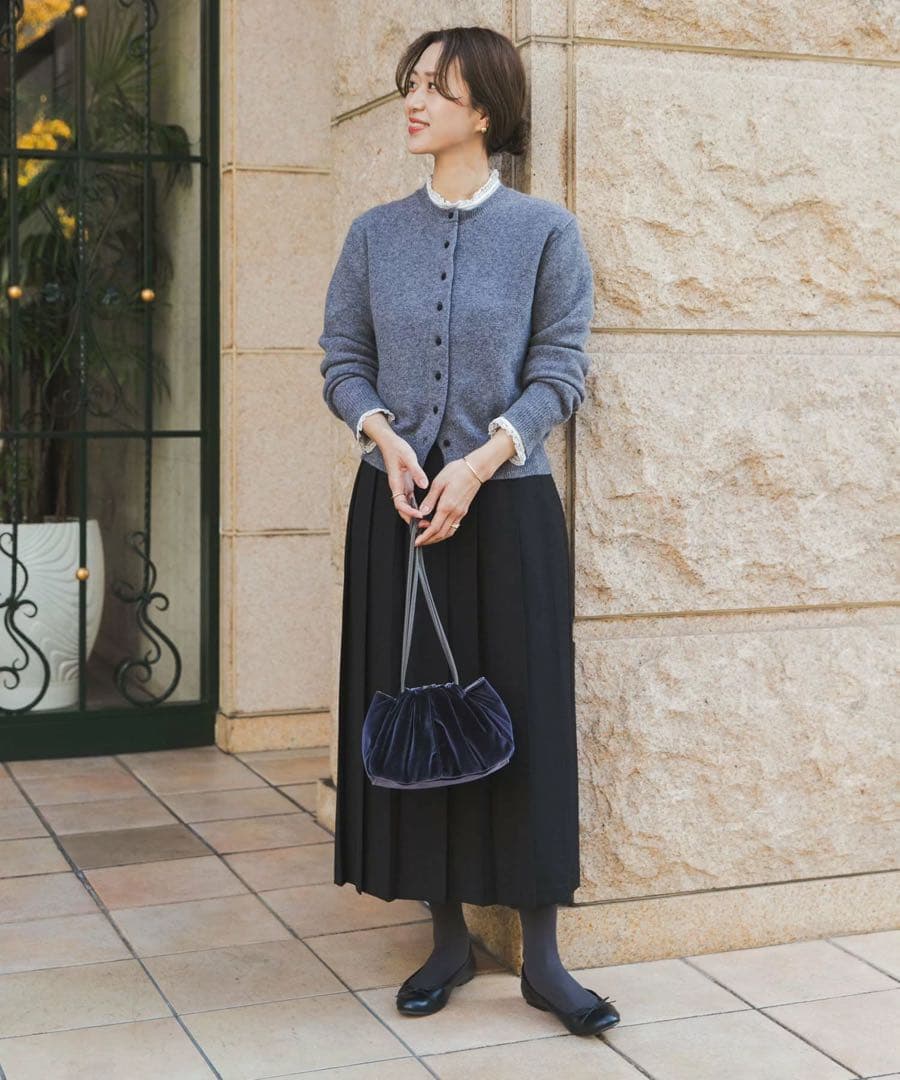 新品 DOORS 肩ヒダプリーツスカート
