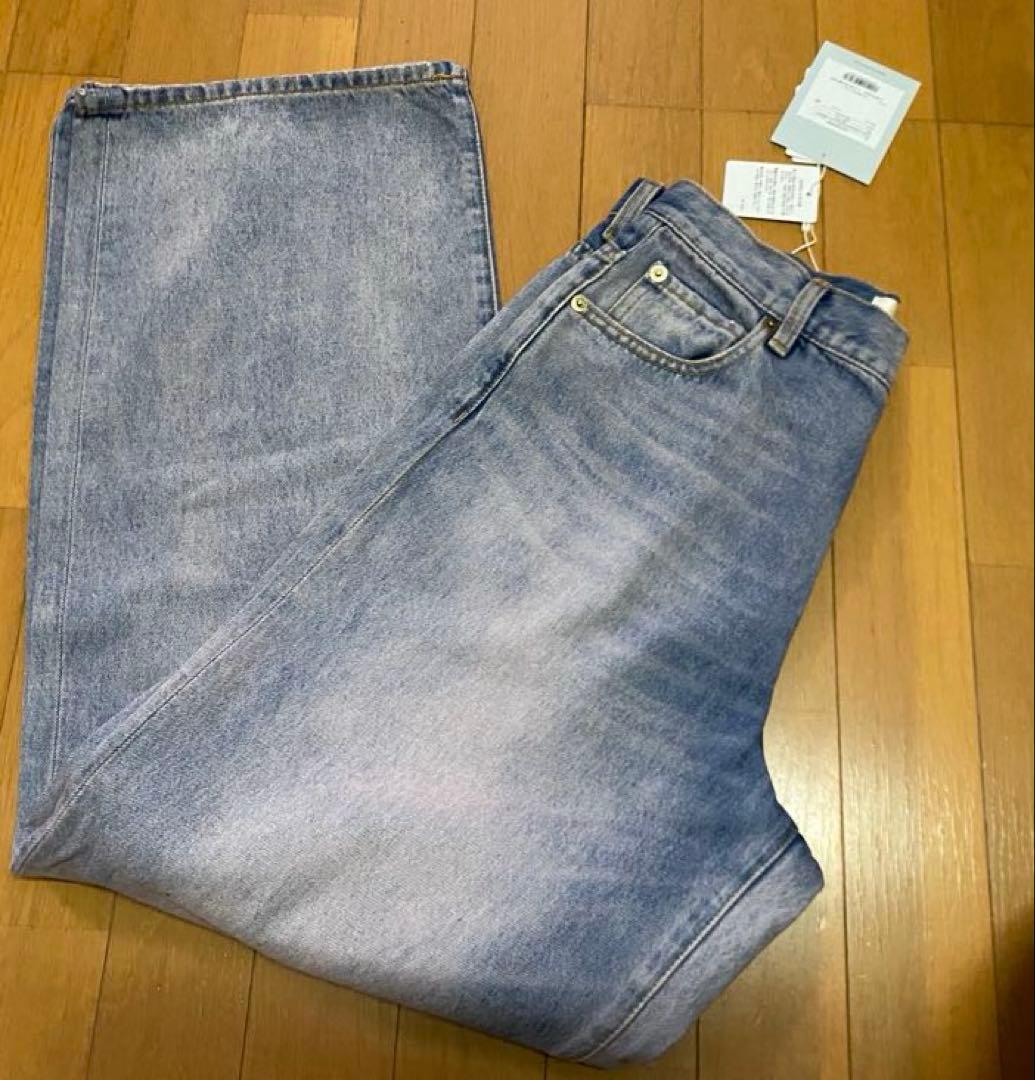 新品♡searoomlynn☆ハイウエストワイドストレート SRN05 ブルー