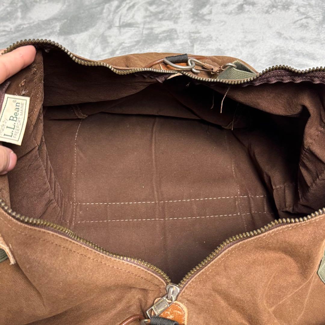 80s L.L.Bean エルエルビーン レザー キャンバス ダッフルバッグ
