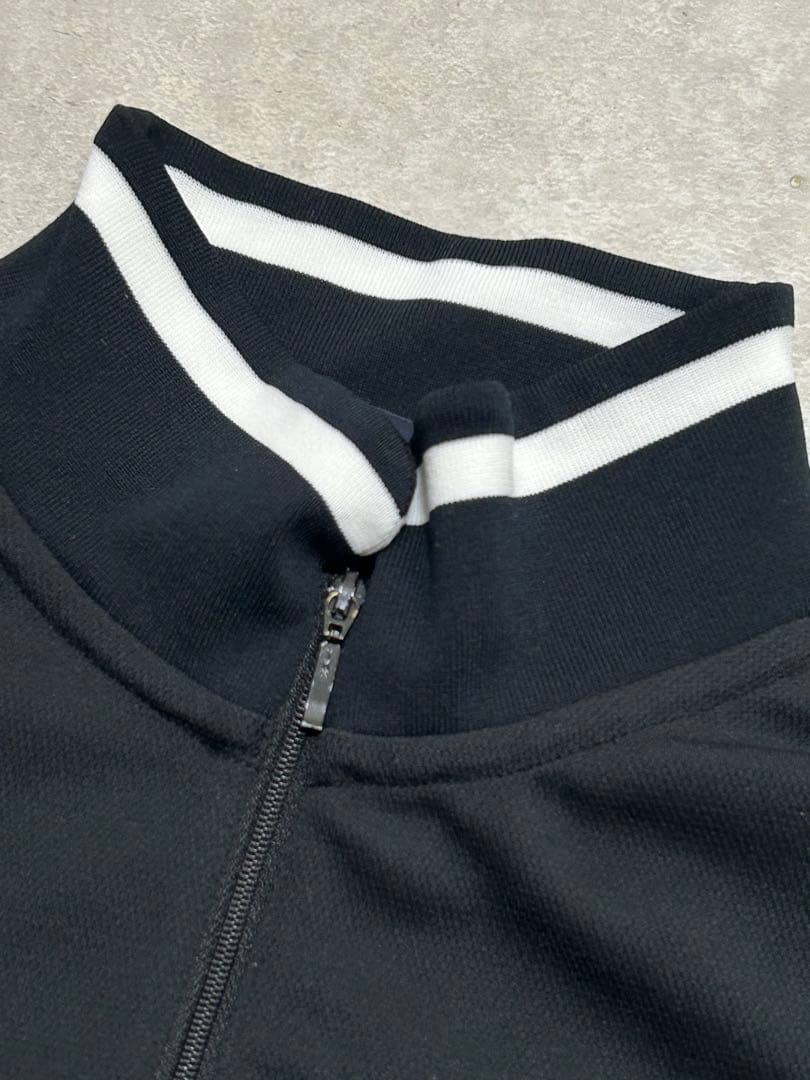 極美品 PEARLY GATES ハーフジップシャツ サイズ4 メンズ 黒