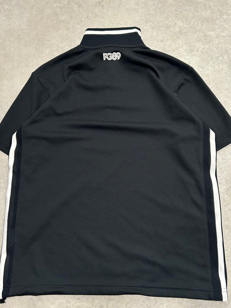 極美品 PEARLY GATES ハーフジップシャツ サイズ4 メンズ 黒