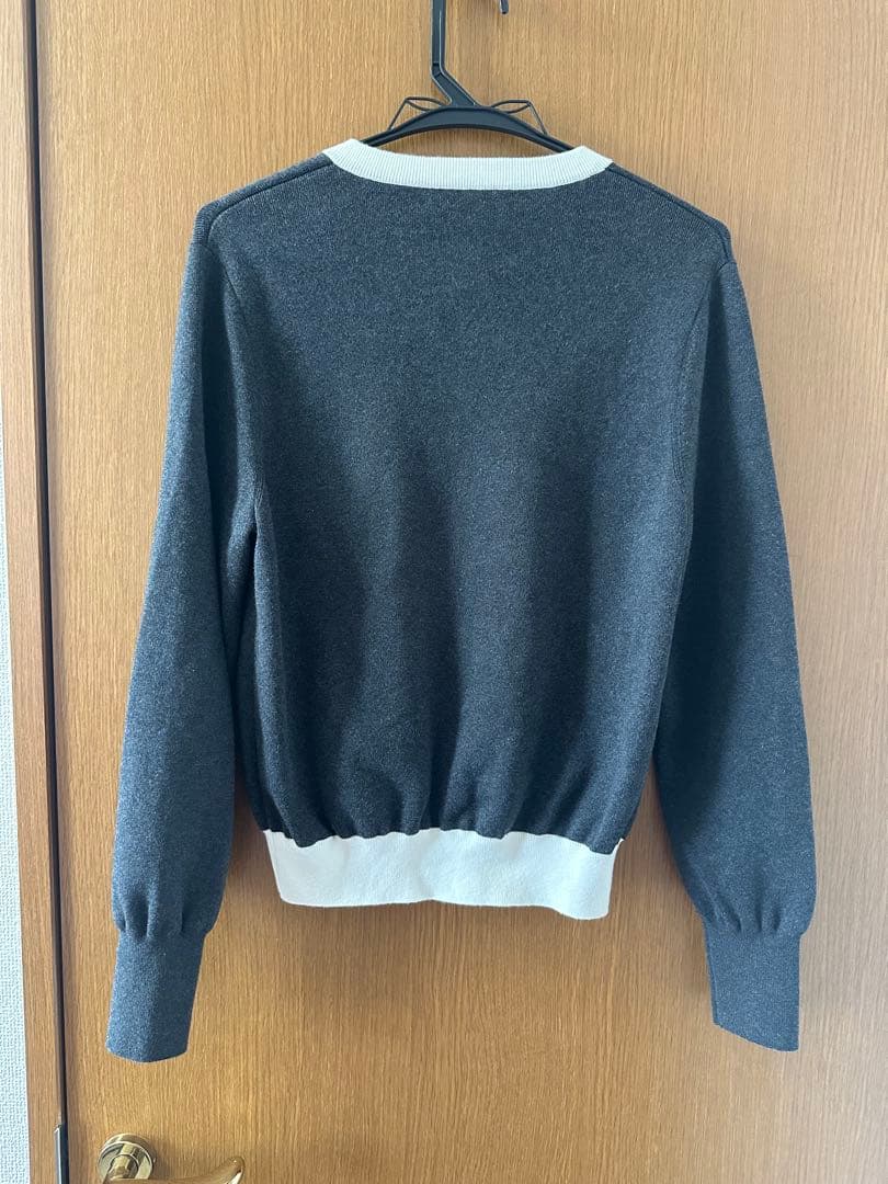 CABaN バイカラー コットンカシミヤ カーディガン