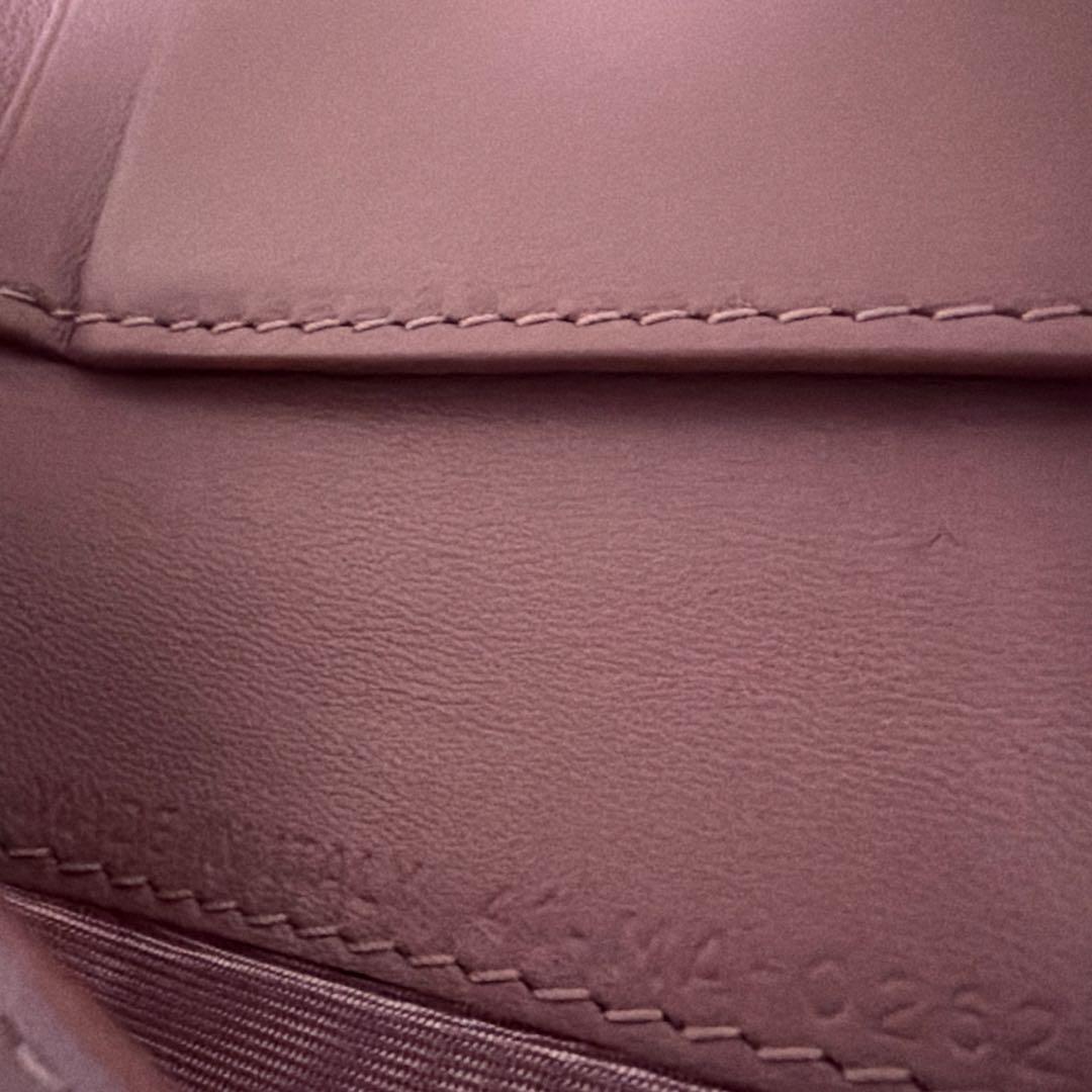 Dior パテントレザー ピンク 三つ折り財布