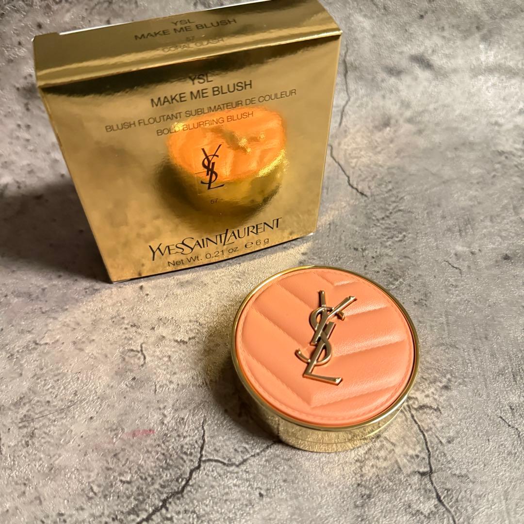 【新品未開封】YSL メイクミーブラッシュパウダー 57 コーラルクラッシュ