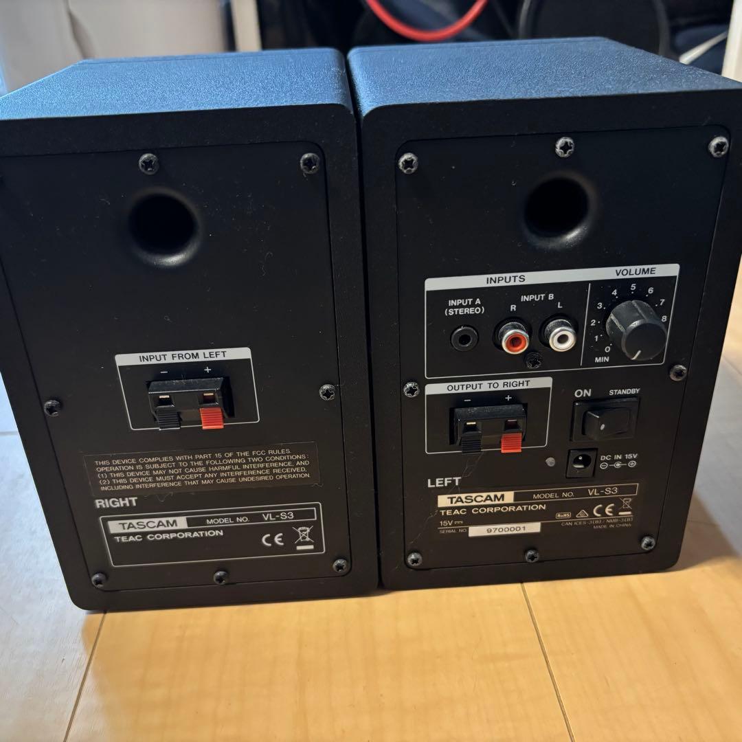 動作確認済★TASCAM VL-S3モニタースピーカー 箱あり