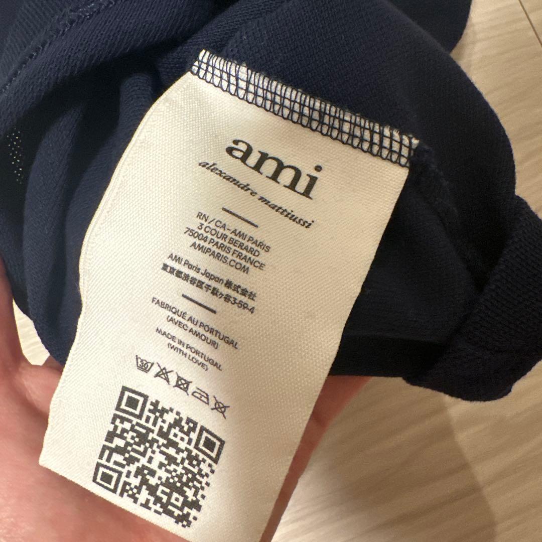 【最終値下げ】ami Parisネイビー ポロシャツ 半袖　XS