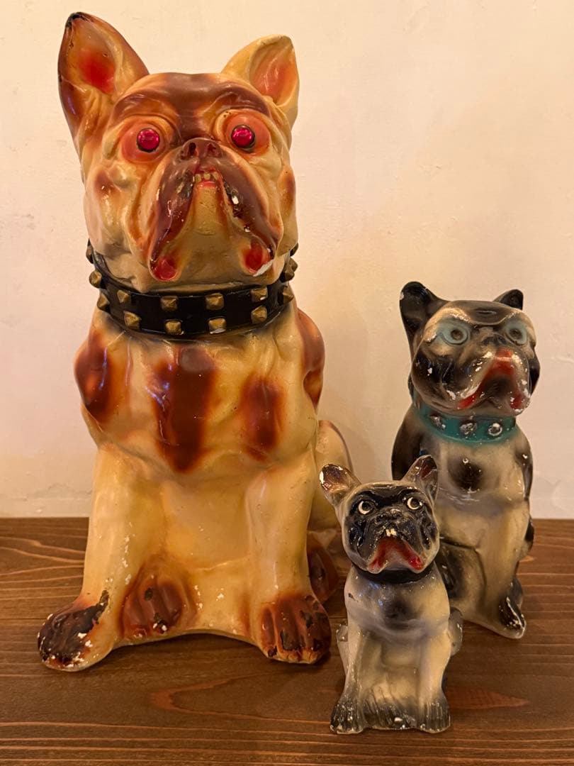 アンティーク雑貨 Vintage Chalkware Bulldog